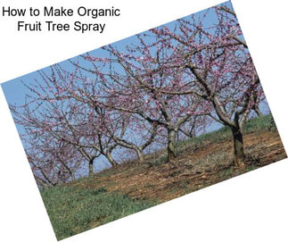 How to Make Organic Fruit Tree Spray