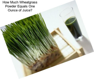 How Much Wheatgrass Powder Equals One Ounce of Juice?
