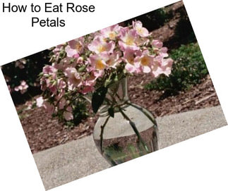 How to Eat Rose Petals