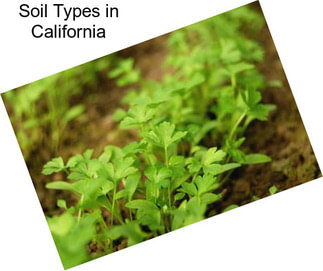 Soil Types in California