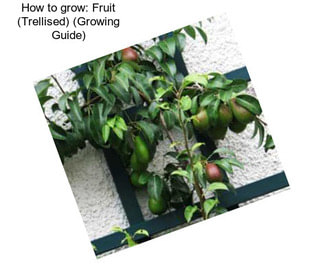 How to grow: Fruit (Trellised) (Growing Guide)