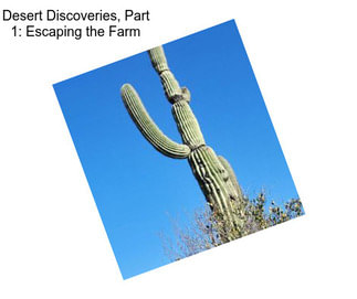 Desert Discoveries, Part 1: Escaping the Farm