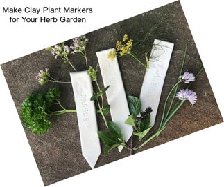 Make Clay Plant Markers for Your Herb Garden