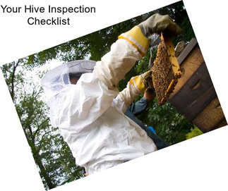 Your Hive Inspection Checklist