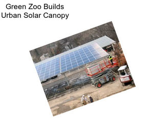Green Zoo Builds Urban Solar Canopy