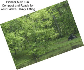 Pioneer 500: Fun, Compact and Ready for Your Farm\'s Heavy Lifting