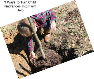3 Ways to Turn Child Hindrances Into Farm Help