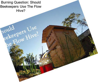 Burning Question: Should Beekeepers Use The Flow Hive?