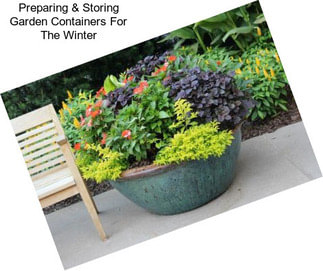 Preparing & Storing Garden Containers For The Winter