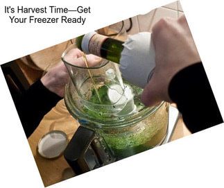 It\'s Harvest Time—Get Your Freezer Ready