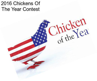 2016 Chickens Of The Year Contest