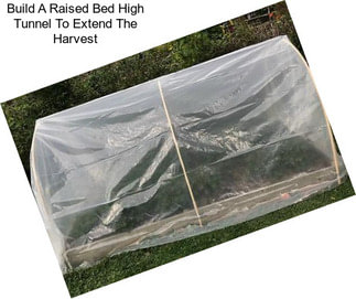 Build A Raised Bed High Tunnel To Extend The Harvest