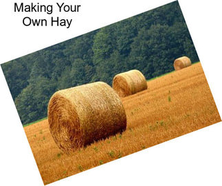 Making Your Own Hay