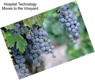 Hospital Technology Moves to the Vineyard
