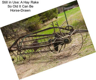 Still in Use: A Hay Rake So Old It Can Be Horse-Drawn