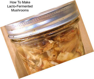 How To Make Lacto-Fermented Mushrooms