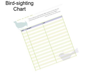 Bird-sighting Chart