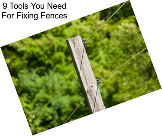 9 Tools You Need For Fixing Fences