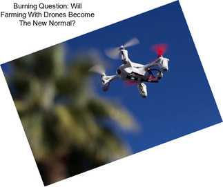 Burning Question: Will Farming With Drones Become The New Normal?