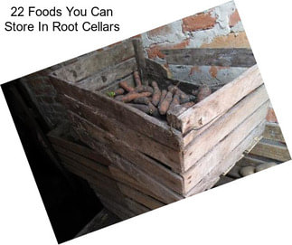 22 Foods You Can Store In Root Cellars