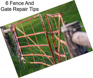6 Fence And Gate Repair Tips
