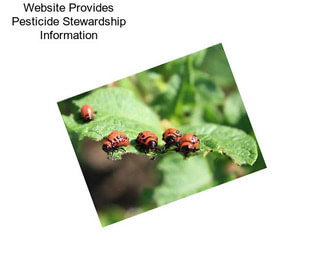 Website Provides Pesticide Stewardship Information