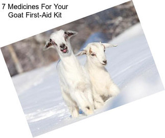 7 Medicines For Your Goat First-Aid Kit