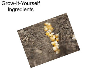 Grow-It-Yourself Ingredients