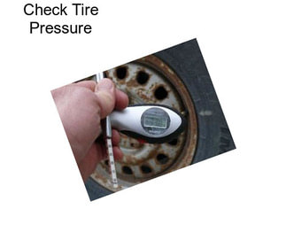 Check Tire Pressure