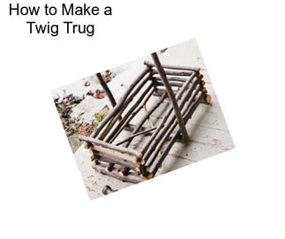 How to Make a Twig Trug