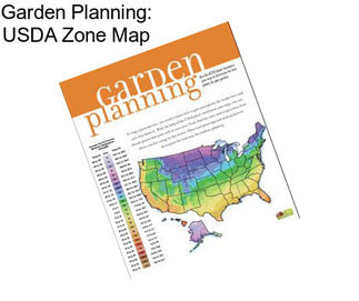 Garden Planning: USDA Zone Map