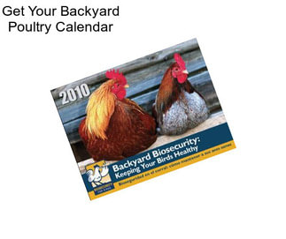 Get Your Backyard Poultry Calendar