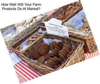 How Well Will Your Farm Products Do At Market?