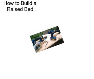 How to Build a Raised Bed