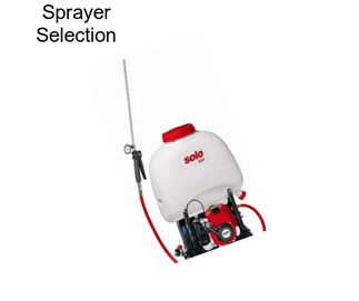 Sprayer Selection