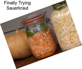 Finally Trying Sauerkraut
