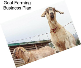 Goat Farming Business Plan