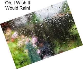 Oh, I Wish It Would Rain!