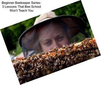 Beginner Beekeeper Series: 3 Lessons That \