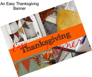 An Easy Thanksgiving Banner