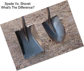 Spade Vs. Shovel: What\'s The Difference?