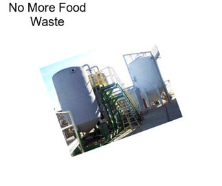 No More Food Waste