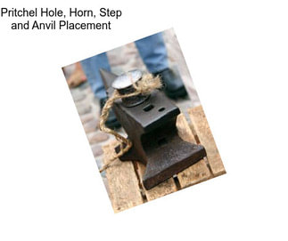 Pritchel Hole, Horn, Step and Anvil Placement