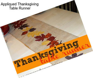 Appliqued Thanksgiving Table Runner