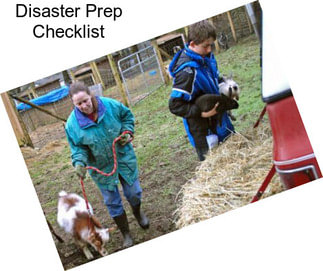 Disaster Prep Checklist
