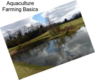Aquaculture Farming Basics