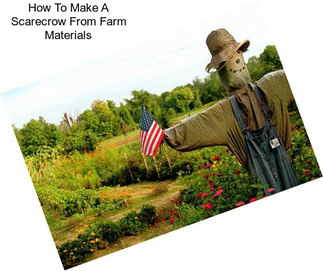 How To Make A Scarecrow From Farm Materials