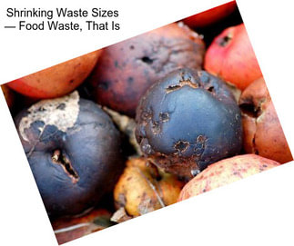 Shrinking Waste Sizes — Food Waste, That Is