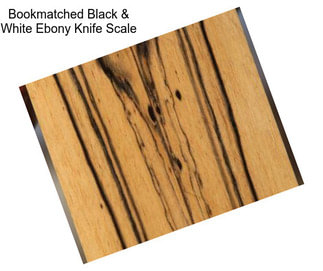 Bookmatched Black & White Ebony Knife Scale