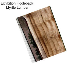 Exhibition Fiddleback  Myrtle Lumber